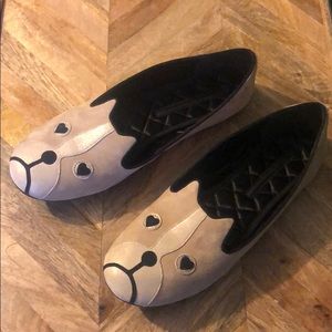 Marc Jacobs Shorty Suede Dog Faced Slipper Size 40
